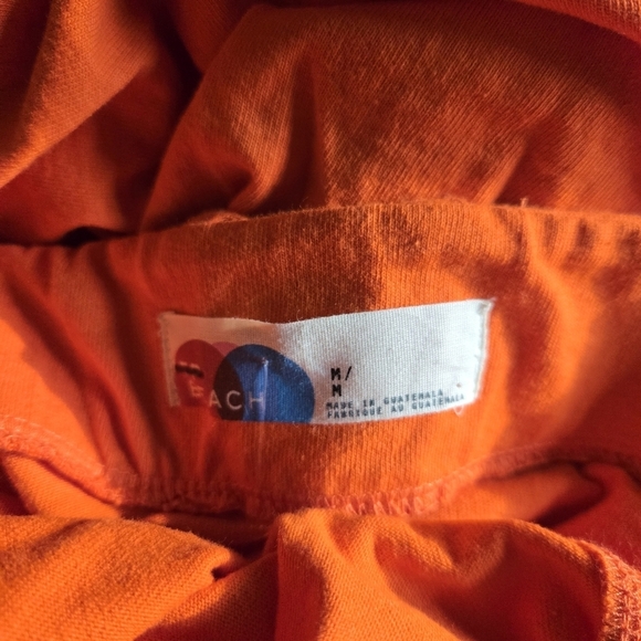 New Free People Beach Randi Halter 100% Cotton Tangerine Tango Dress Medium - Picture 6 of 8